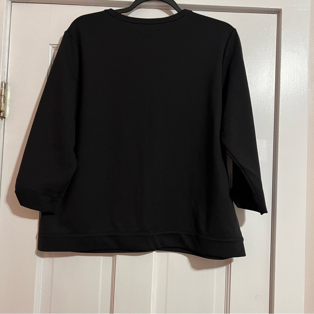 #107 COVINGTON FAUX LEATHER EMBELLISHED CARDIGAN XL - Picture 2 of 6